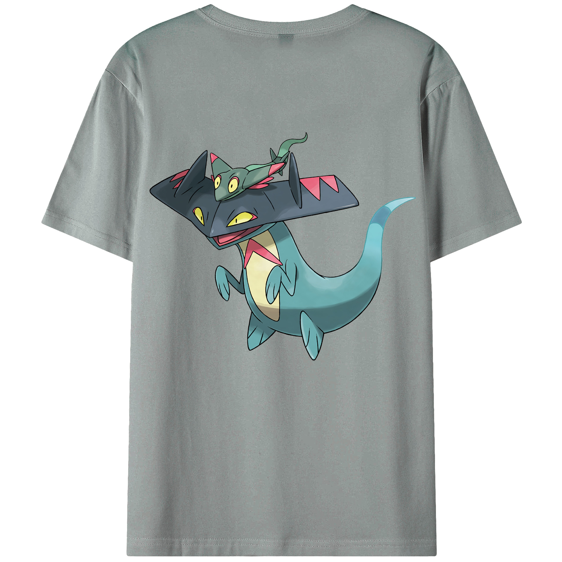 （画像用） ポケットモンスター Pokémon 綿100％ メンズ半袖Tシャツ（バックプリント） 通気性